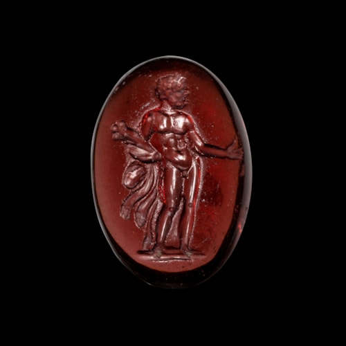 *A fine Greek garnet intaglio from the Sangiorgi collection. Hercules.